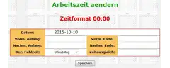 auf Urlaubstag ändern