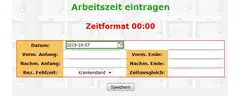 Krankenstand eintragen